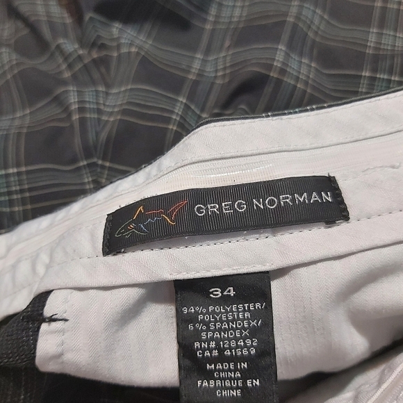𝅺🍄3/50$🍄 GREG NORMAN plaid golf bermuda shorts size 34 - Picture 6 of 8